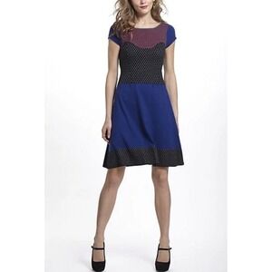 Sparrow Anthropologie Intarsia Colorblock Sweater Knit Dress Wool Cashmere S